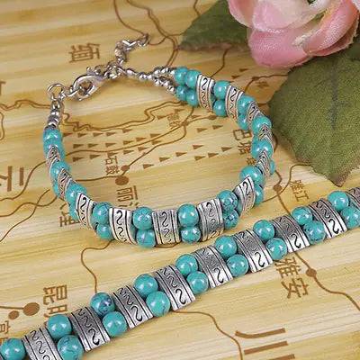 Vintage Vibe Retro Chic Turquoise Bracelet