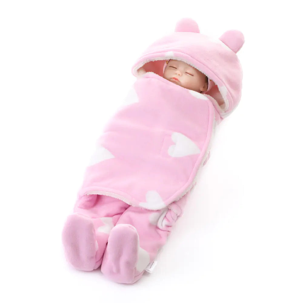 Newborn Fleece Blanket Swaddle Sleeping Bag