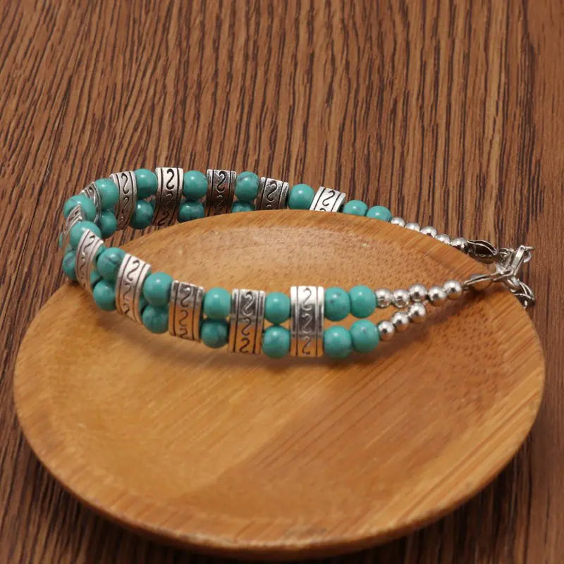 Vintage Vibe Retro Chic Turquoise Bracelet