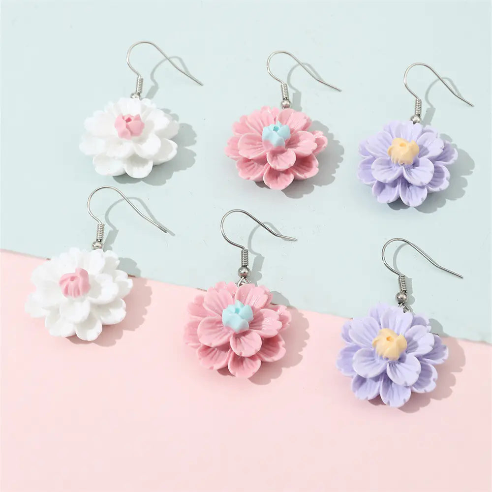 Blooming Joy Candy Color Resin Earrings Set