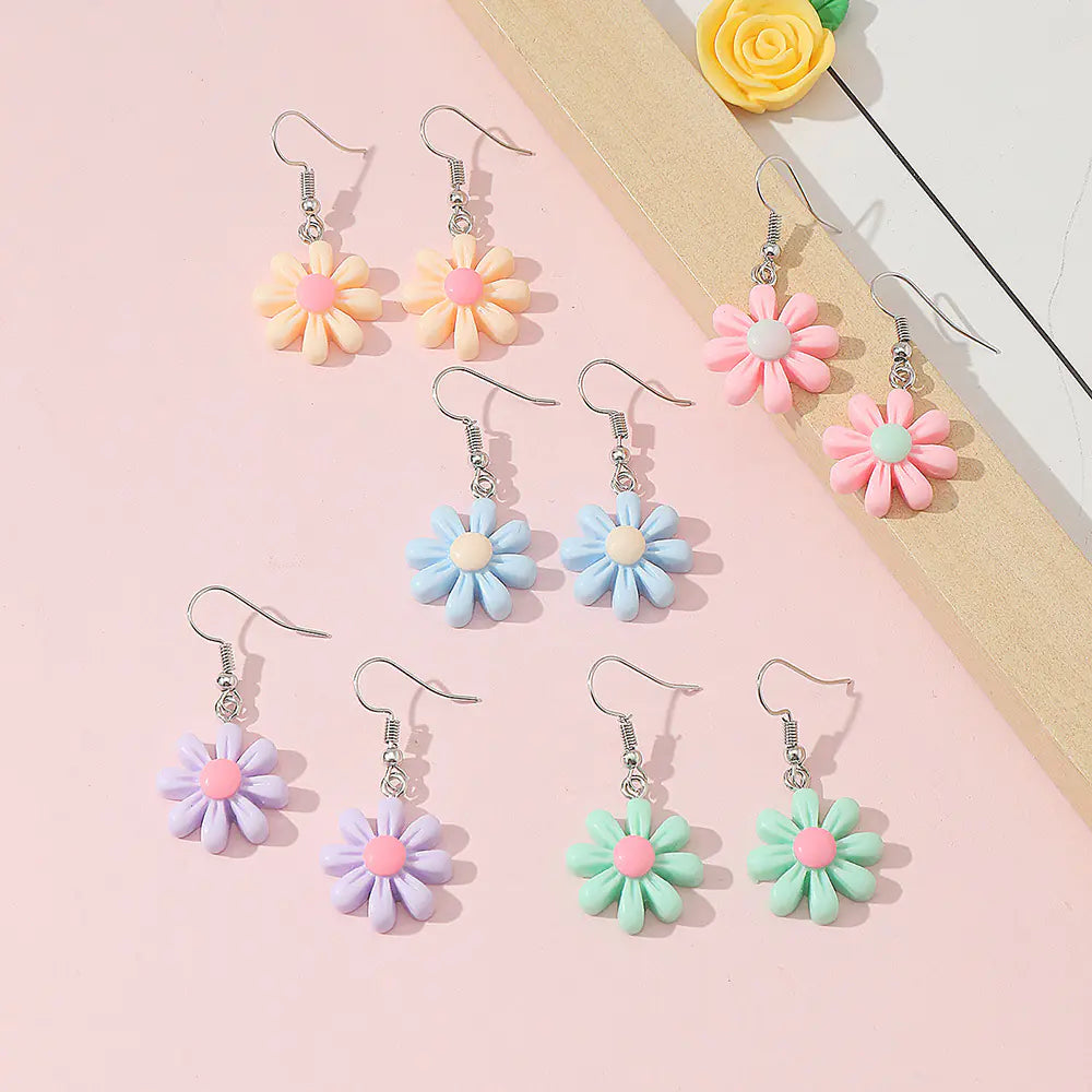 Blooming Joy Candy Color Resin Earrings Set