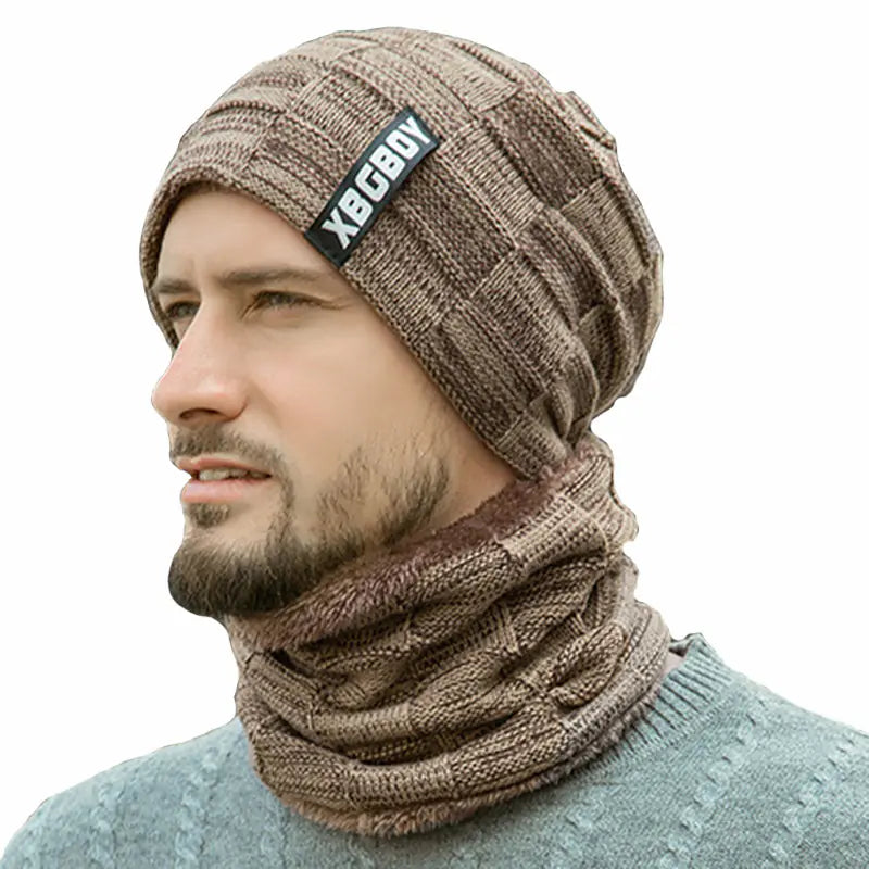 WarmWeave Trendy Knit Set - Cap and Neck Warmer Scarf