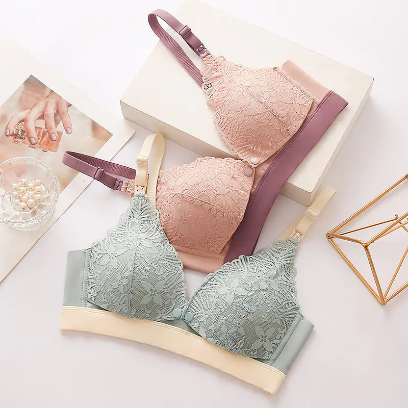 Seamless Lace Maternity Breastfeeding Nursing Bra
