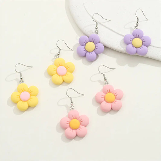 Blooming Joy Candy Color Resin Earrings Set