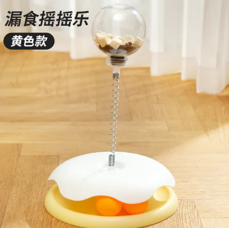 Meow Mixer Treat Toy -  Interactive Food Cat-Teasing Turntable