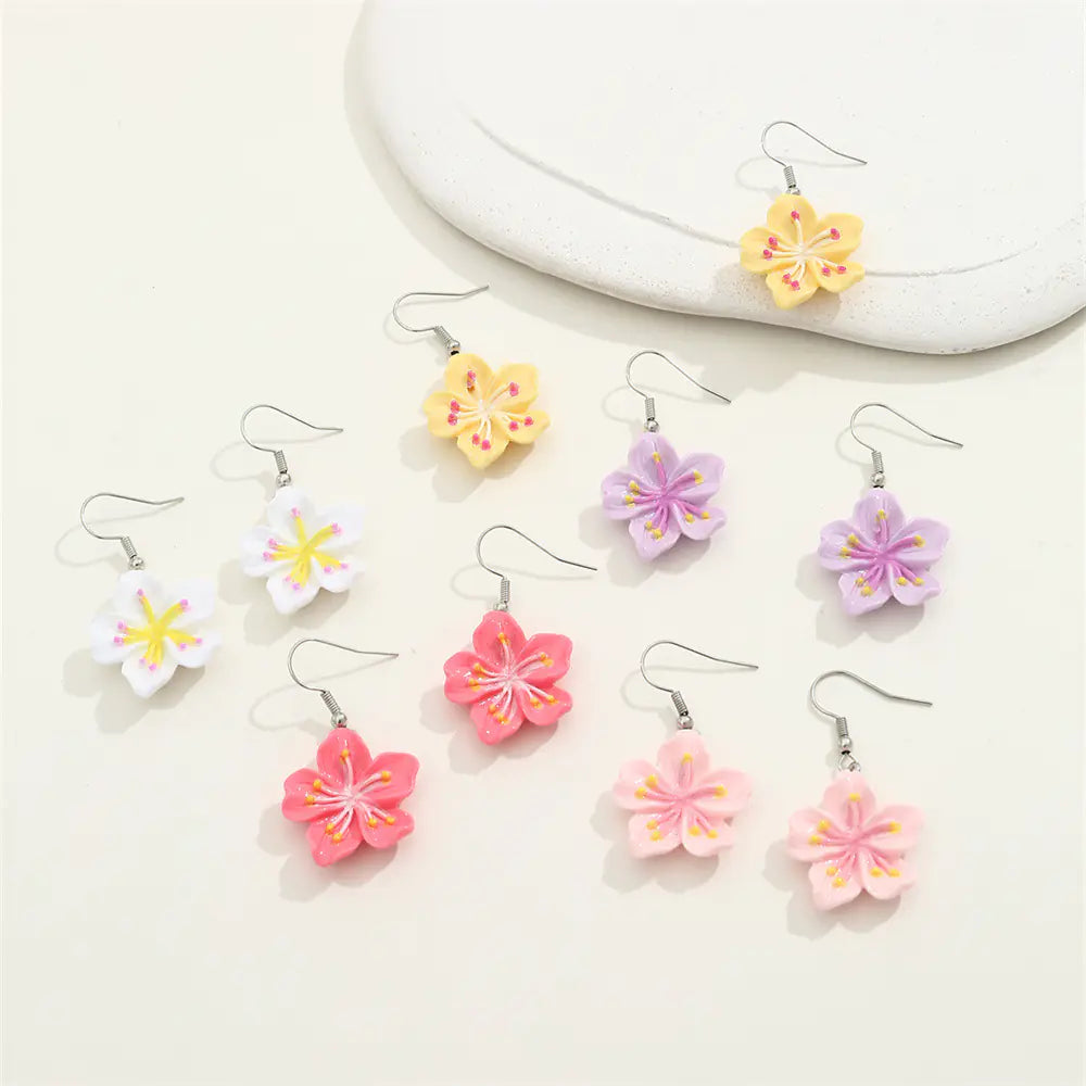 Blooming Joy Candy Color Resin Earrings Set