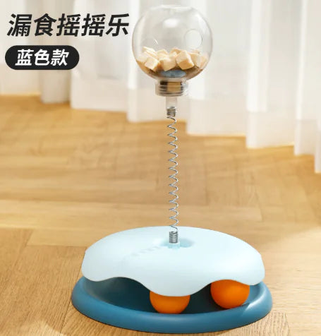 Meow Mixer Treat Toy -  Interactive Food Cat-Teasing Turntable