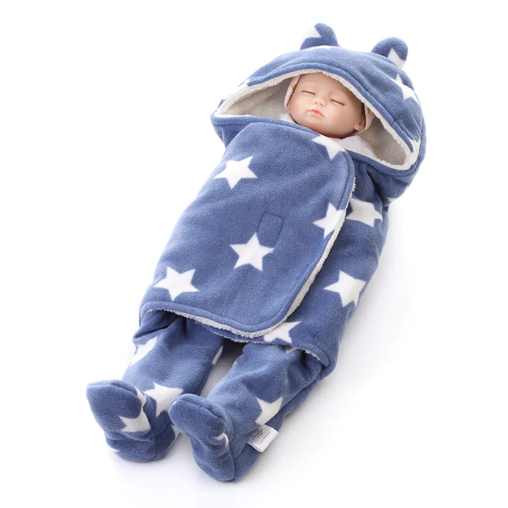 Newborn Fleece Blanket Swaddle Sleeping Bag