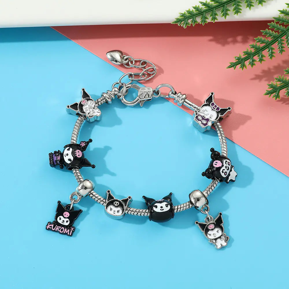 Stylish Kuromi Vibrant Silver Bracelet