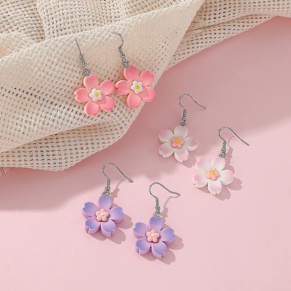 Blooming Joy Candy Color Resin Earrings Set