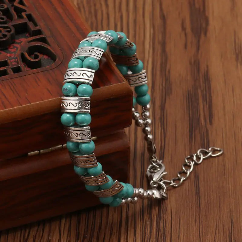 Vintage Vibe Retro Chic Turquoise Bracelet