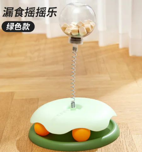 Meow Mixer Treat Toy -  Interactive Food Cat-Teasing Turntable