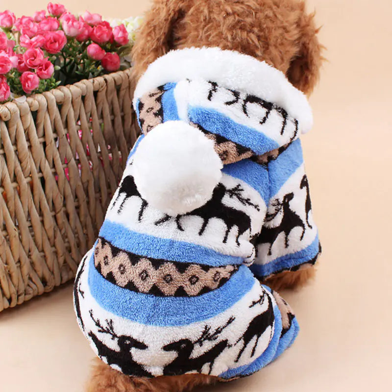 Cozy Canine Fleece Fashion Outfit - Perfect for Christmas!