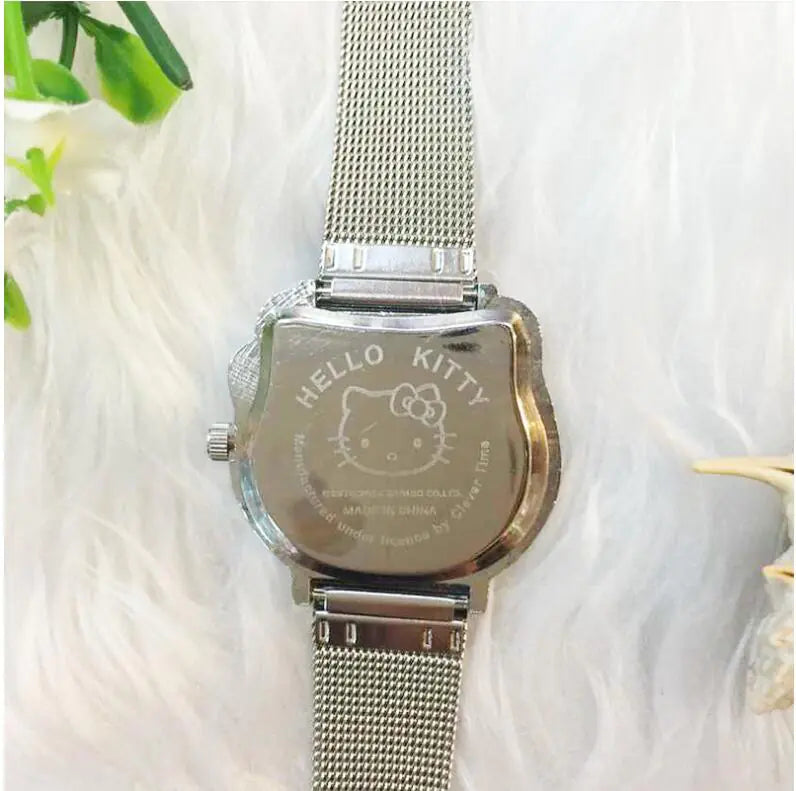 Hello Kitty Cat Steel Band Quartz Watch