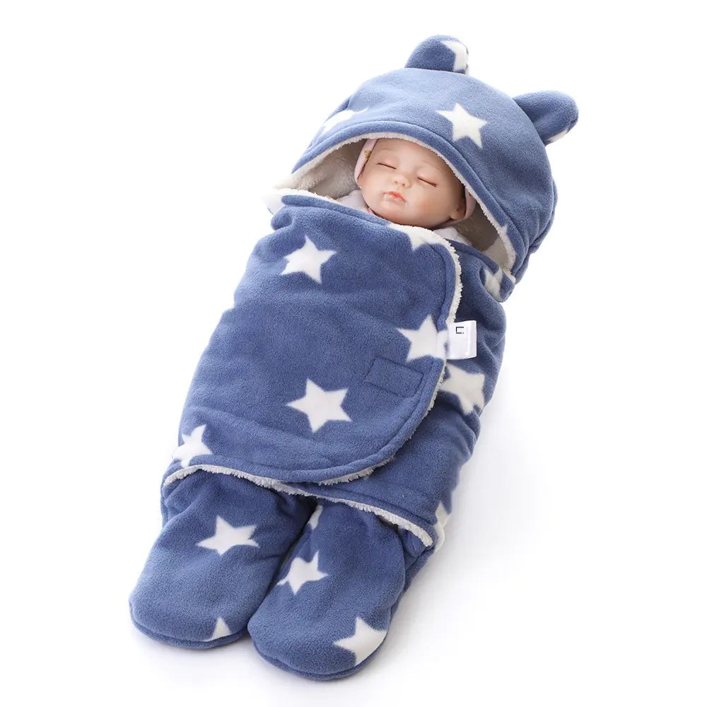 Newborn Fleece Blanket Swaddle Sleeping Bag