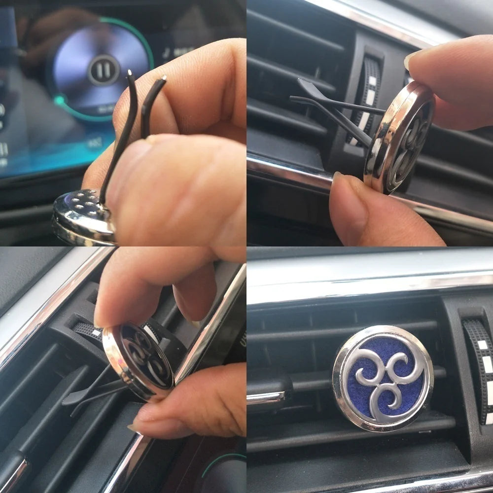 Magnetic Design Car Air Vent Clip Aromatherapy Essential Oil Diffuser