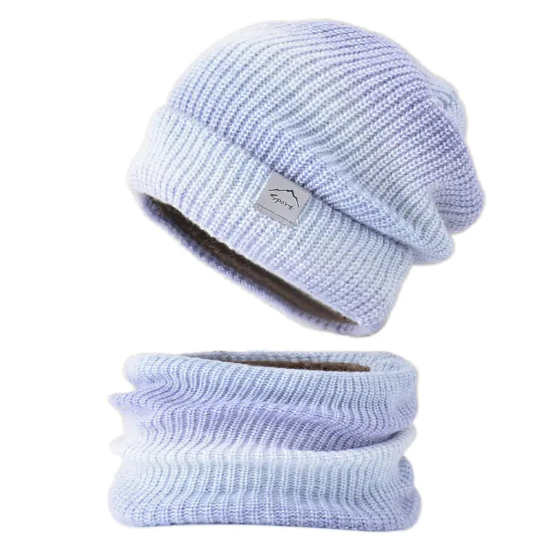 Thickened Warm Ear Protector Knitted Hat and Neck Warmer/Scarf
