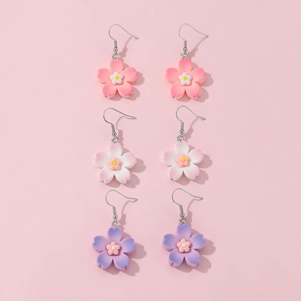 Blooming Joy Candy Color Resin Earrings Set