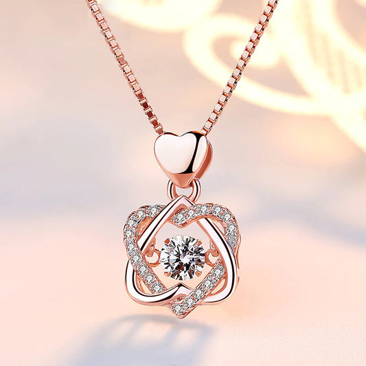 Chic Starlit Heart Pendant