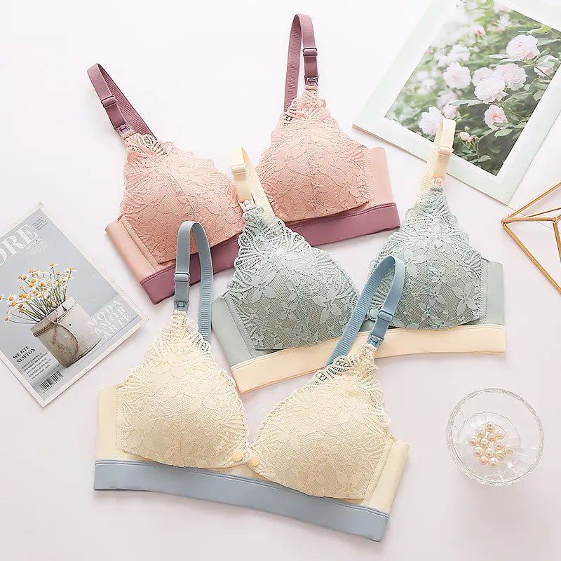 Seamless Lace Maternity Breastfeeding Nursing Bra