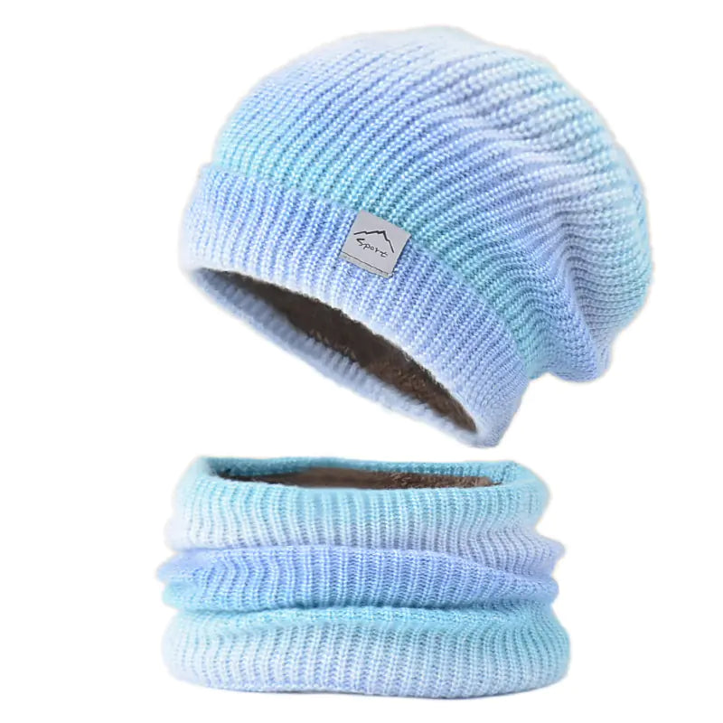 Thickened Warm Ear Protector Knitted Hat and Neck Warmer/Scarf
