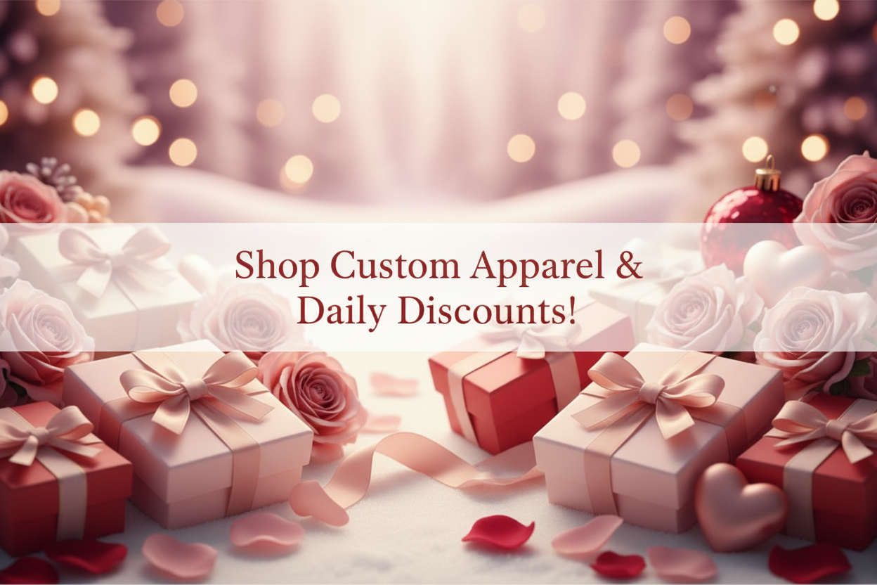 Valentine's Shop Custom Apparel Banner