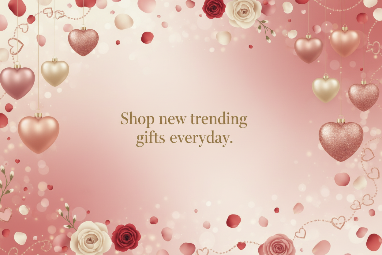 Valentine's Shop New Trending Gifts Banner